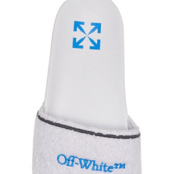 Off-White Embroidered Towel Slides Size EUR 41 Men 7.5, Women 9 NEW IN BOX - Picture 5 of 5